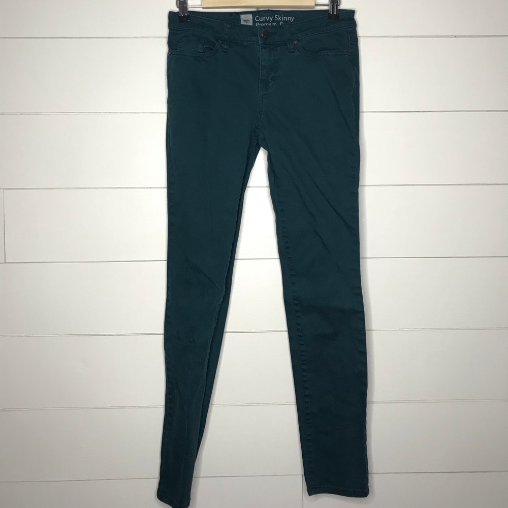 DARK TEAL SKINNY JEANS